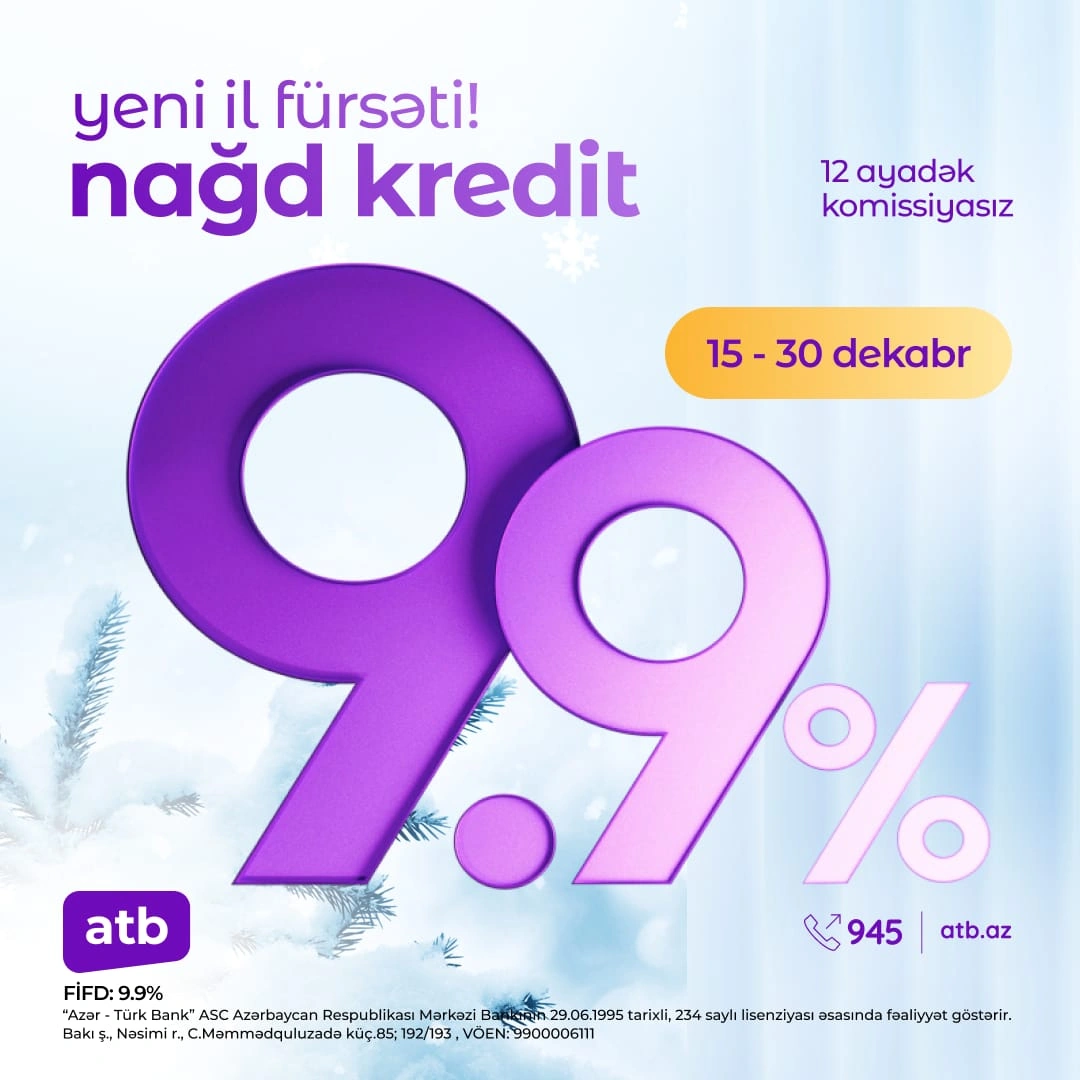 Azər Türk Bank kredit faizini endirdi