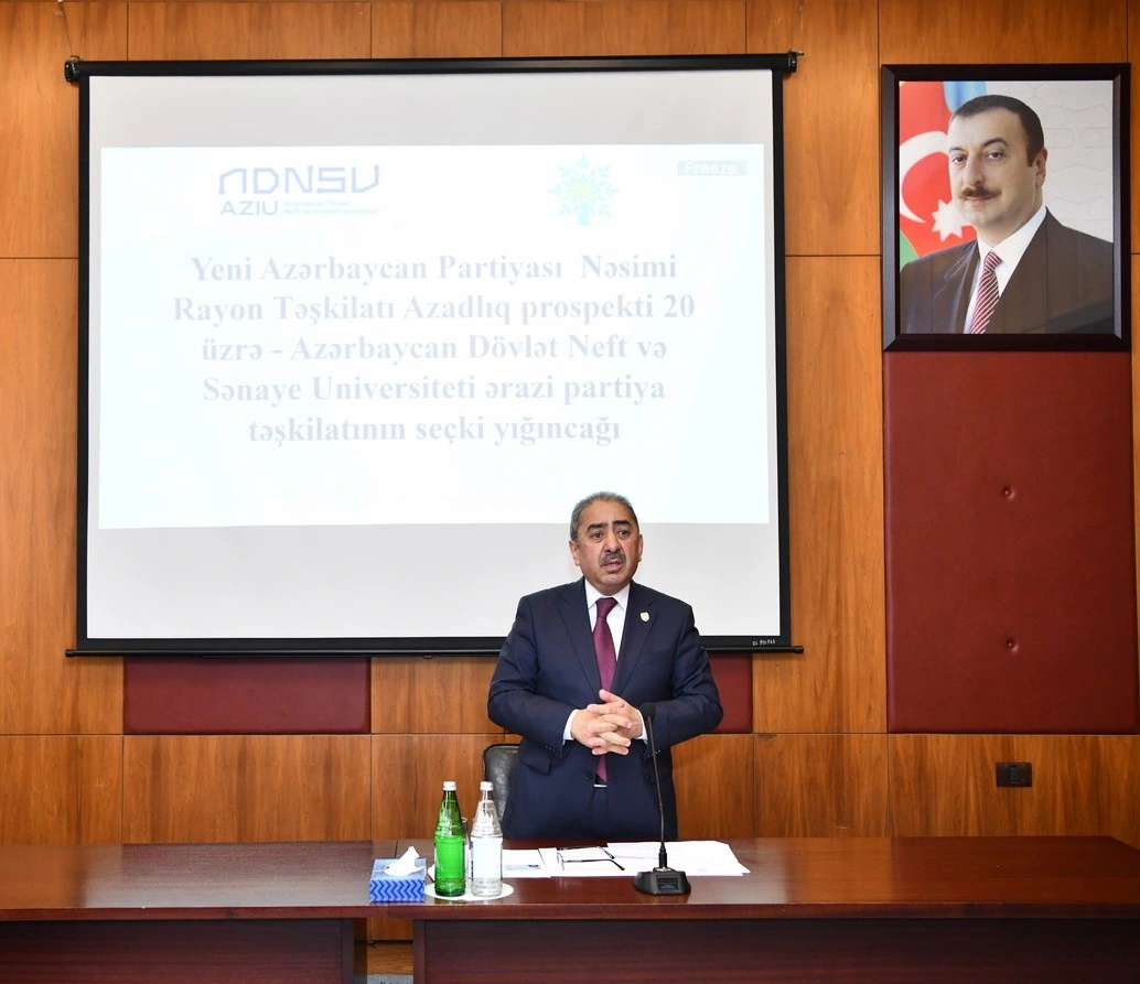Azərbaycan Dövlət Neft və Sənaye Universiteti ərazi partiya təşkilatına sədr seçilib