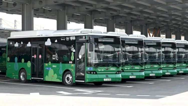 Naxçıvanda elektrik mühərrikli avtobuslar istismara verilib