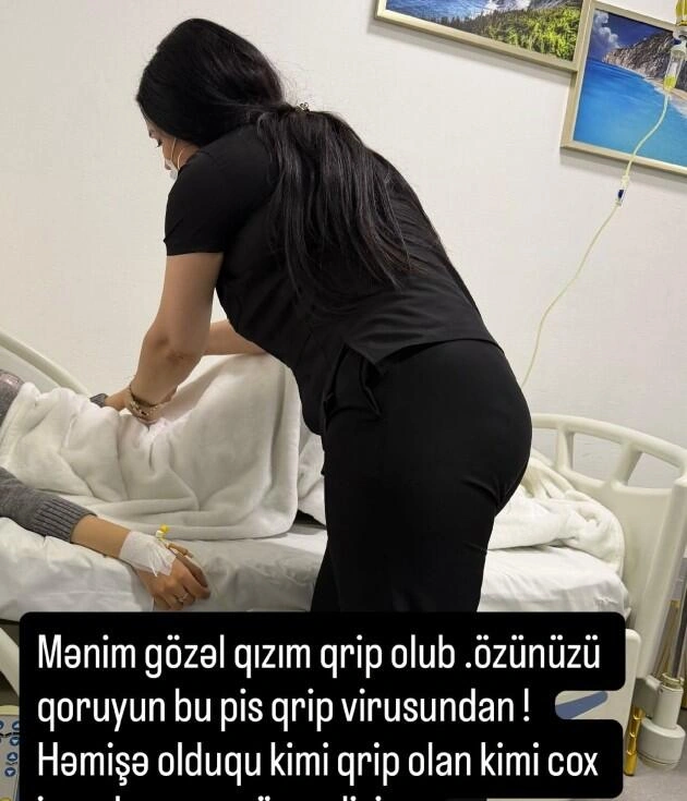 Məleykə Əsədovanın qızı xəstəxanaya yerləşdirildi - FOTO