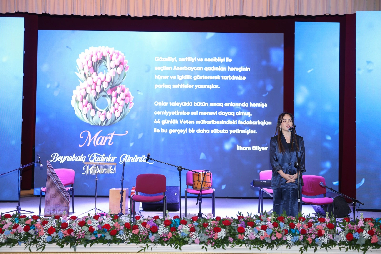 Abşeronda şəhid ailələrinin xanım üzvləri ilə 8 Mart tədbiri keçirilib - FOTO