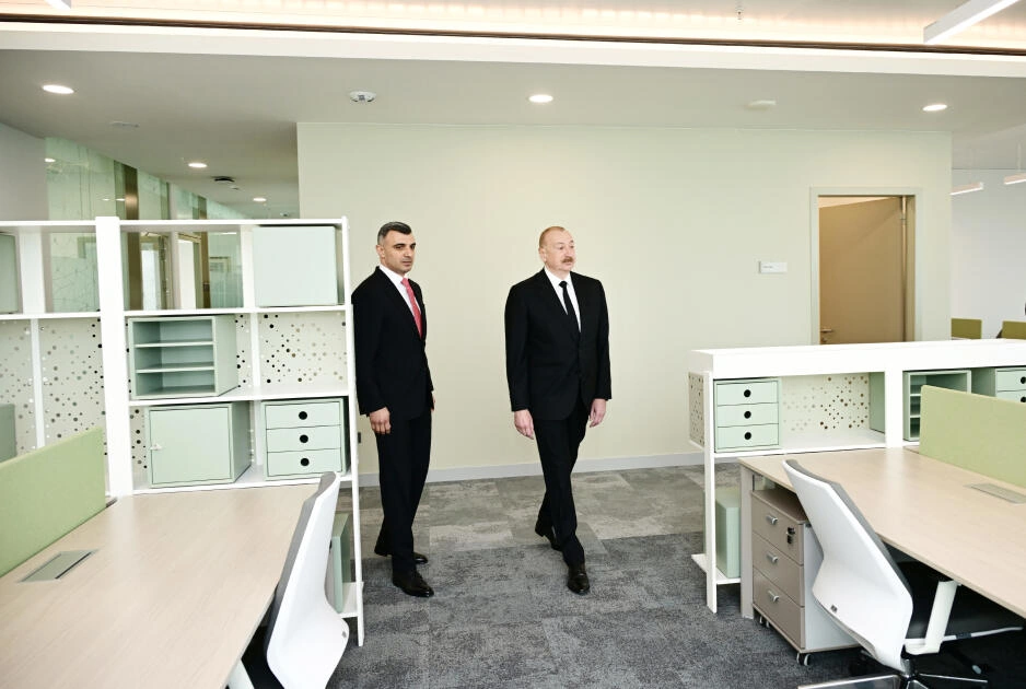 Prezident İlham Əliyev Mərkəzi Bankın yeni binasının açılışında iştirak edib - FOTO