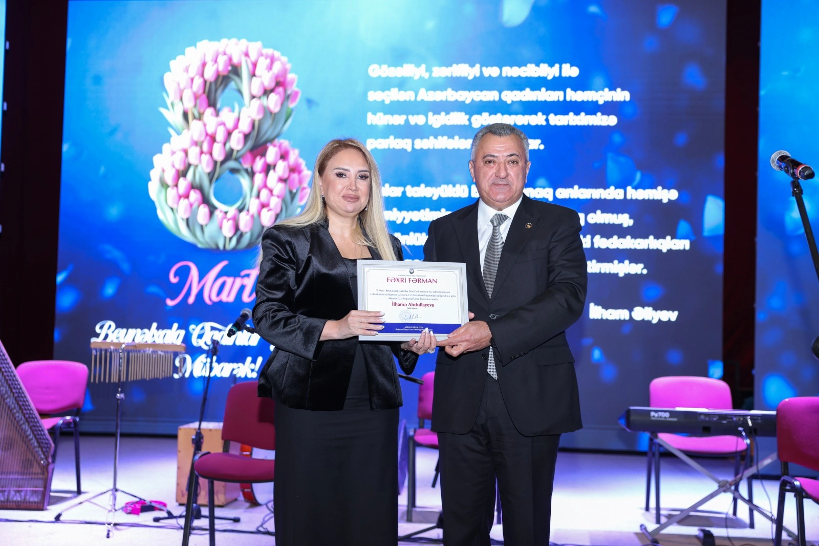 Abşeronda şəhid ailələrinin xanım üzvləri ilə 8 Mart tədbiri keçirilib - FOTO