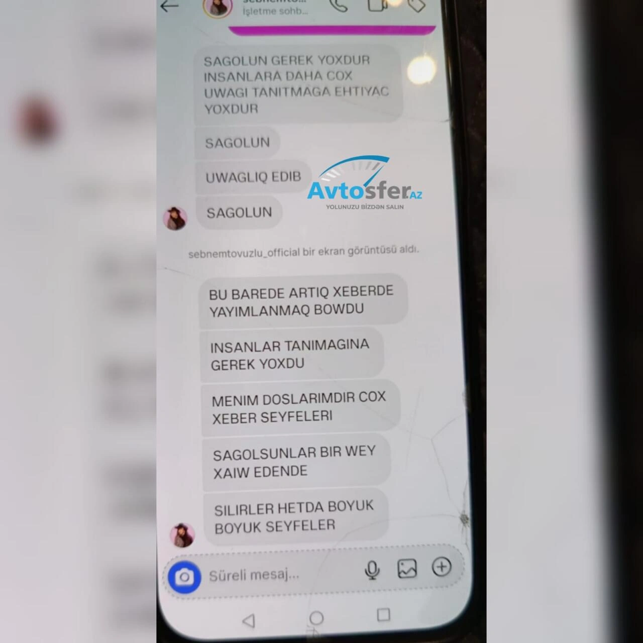 Videodakı şəxs Şəbnəm Tovuzlunun qızı çıxdı - Müğənni sayt əməkdaşlarını hədələdi - VİDEO