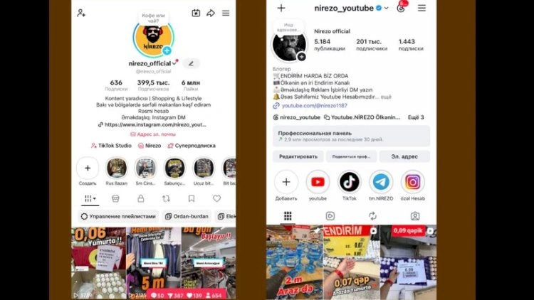 Nirezo Official Azərbaycanın tanınmış endirim bloqu